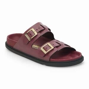 NEW Birkenstock St Barths Leather Berry Crush Two Straps Size 41 Made in Germany